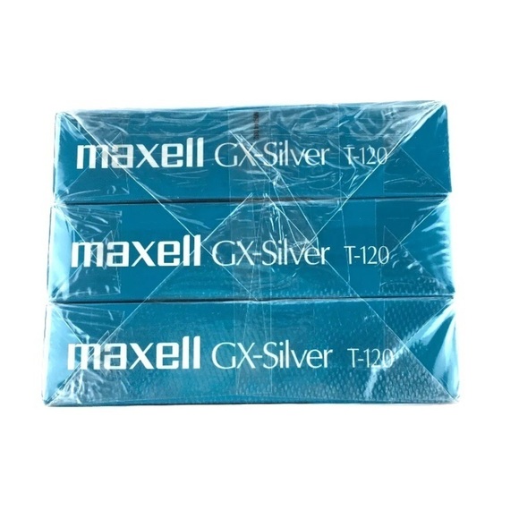 3 MAXELL VHS Tapes GX-Silver T-120 6 Hour Blank Factory Sealed - Picture 5 of 6